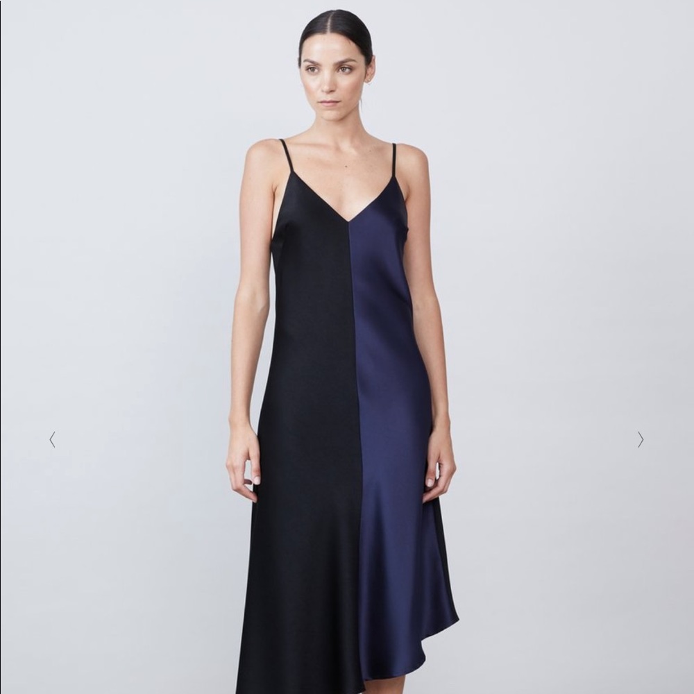 Allen Schwartz Risa Color Blocked Slip Dress